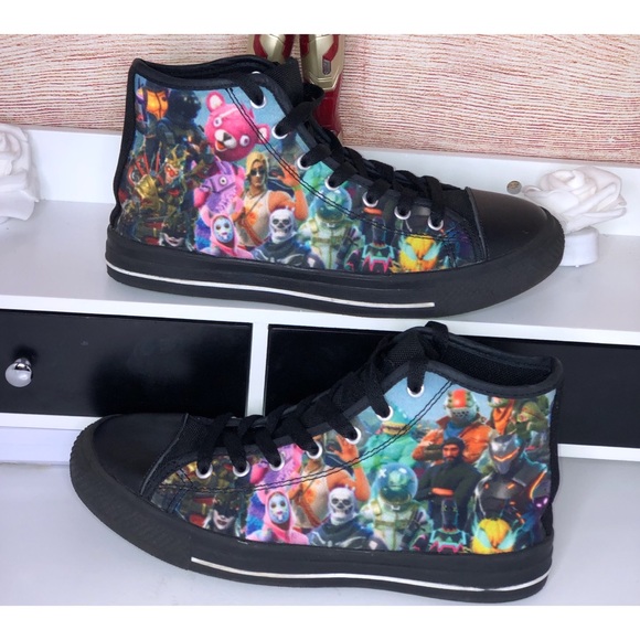 Fortnite Sneakers High Top Shoes Gamer - Picture 1 of 13